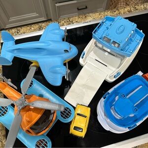 Green Toys Cargo Plane Helicopter Ferry Boat Paddle Boat